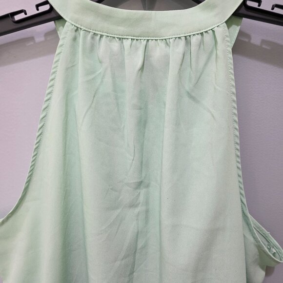 Eva Mendes Womens Sleeveless Tank Top Lot XL Mint Green Pink Button Front Blouse - Picture 8 of 15